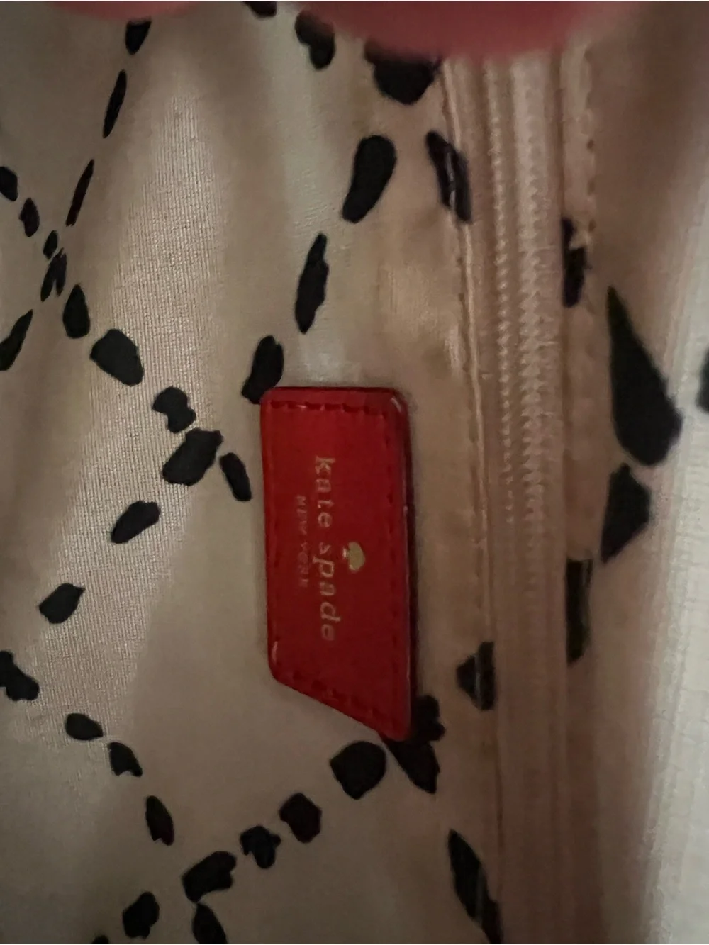 kate spade Red Leather Hobo with Front Zip Pocket - Picture 6 of 8